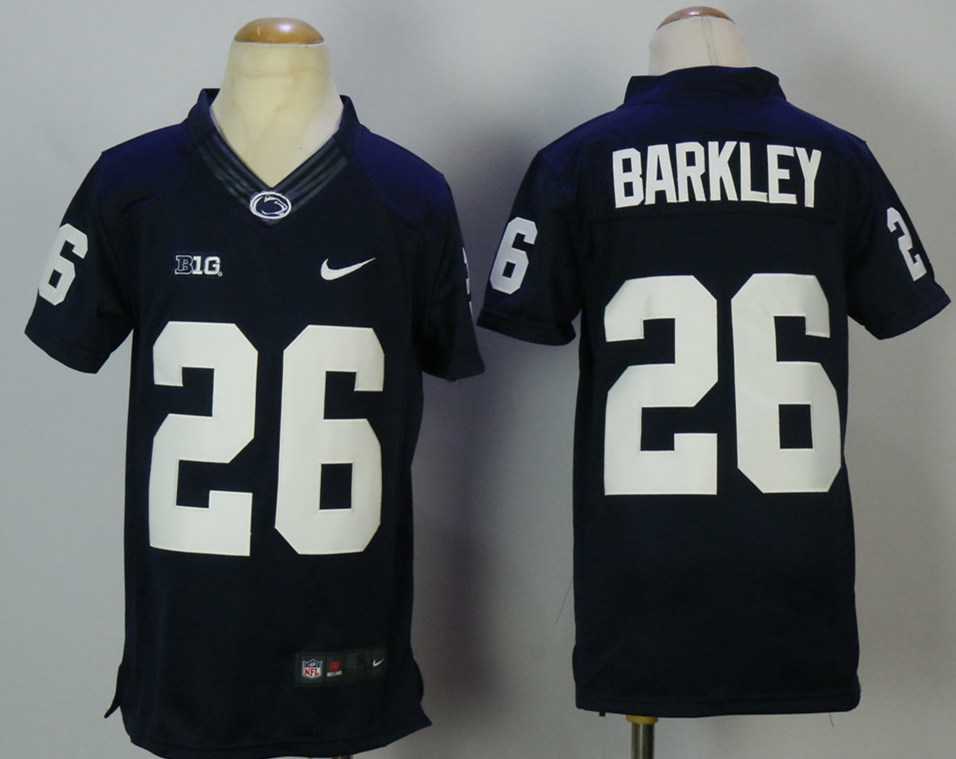 Youth Penn State Nittany Lions #26 Saquon Barkley Navy College Football Jersey